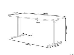 Biurko regulowane elektrycznie 160x72 czarne