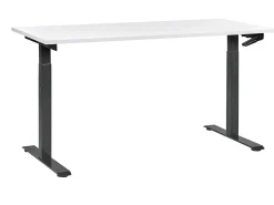 Biurko regulowane manualnie 160x72 cm biało-czarne