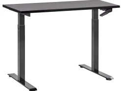 Biurko regulowane manualnie 120x72 cm czarne