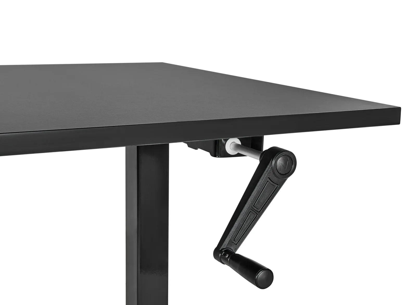Biurko regulowane manualnie 120x72 cm czarne