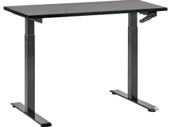 Biurko regulowane manualnie 120x72 cm czarne