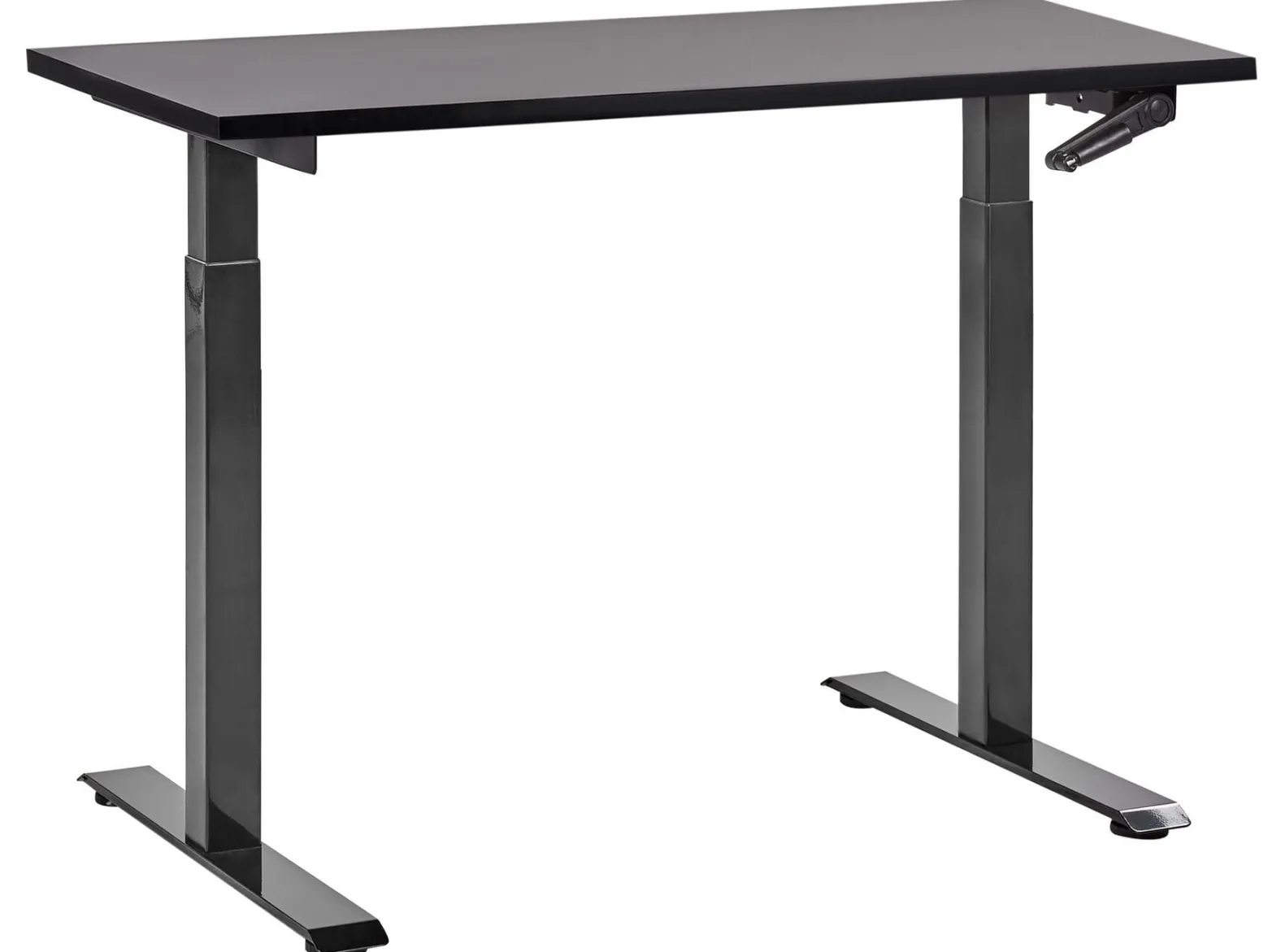 Biurko regulowane manualnie 120x72 cm czarne