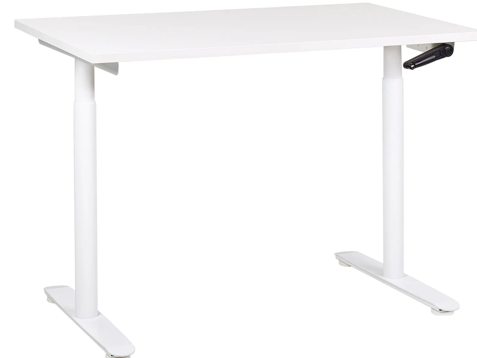 Biurko regulowane manualnie 120x72 cm białe