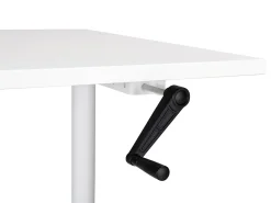 Biurko regulowane manualnie 120x72 cm białe