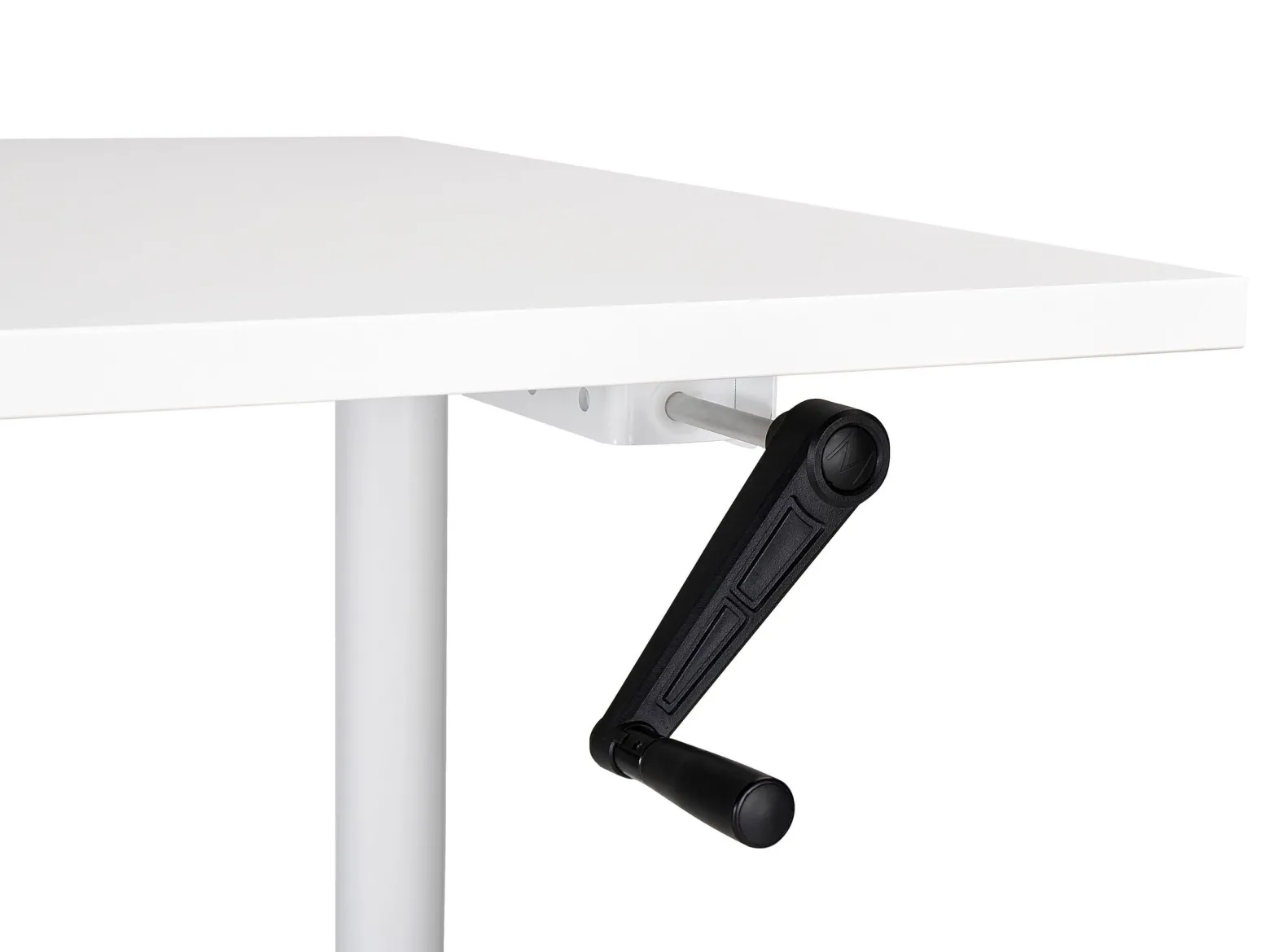 Biurko regulowane manualnie 120x72 cm białe