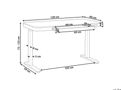 Biurko regulowane 120x60 czarne
