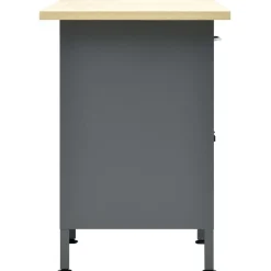 Biurko robocze, czarne, 160x60x85 cm, stal