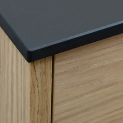 Blat łazienkowy HPL +otwory do szafki 100cm 100,5×46,5cm Black Mat 0190AF