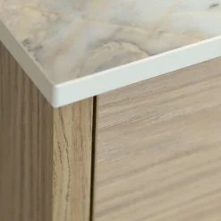 Blat łazienkowy HPL z otworami do szafki 45cm 45,5×46,5cm Breccia K594SU
