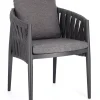 Bolzano Juno Krzesło ogrodowe 63x60 antracytowe aluminium