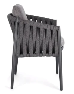Bolzano Juno Krzesło ogrodowe 63x60 antracytowe aluminium