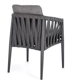 Bolzano Juno Krzesło ogrodowe 63x60 antracytowe aluminium