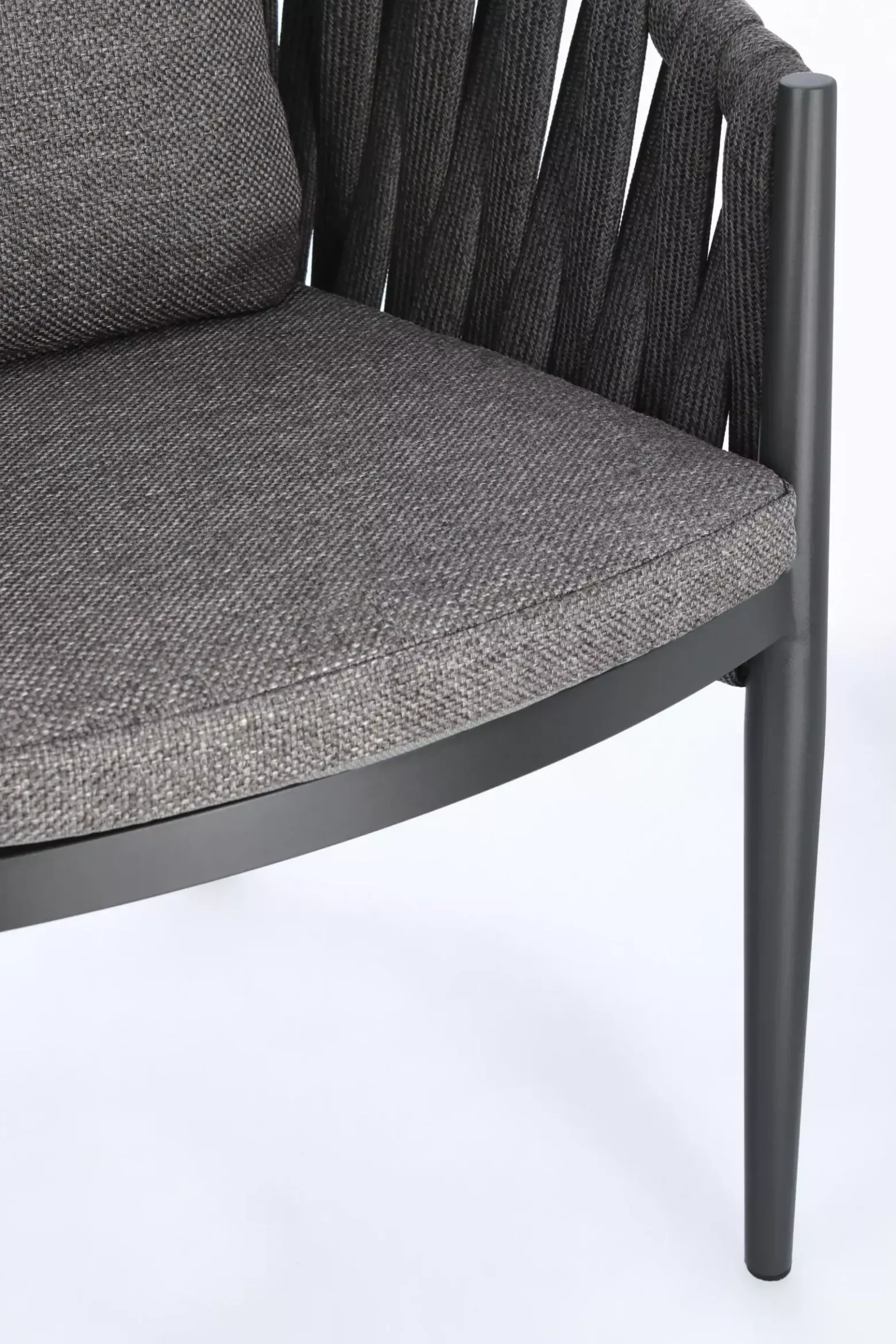 Bolzano Juno Krzesło ogrodowe 63x60 antracytowe aluminium