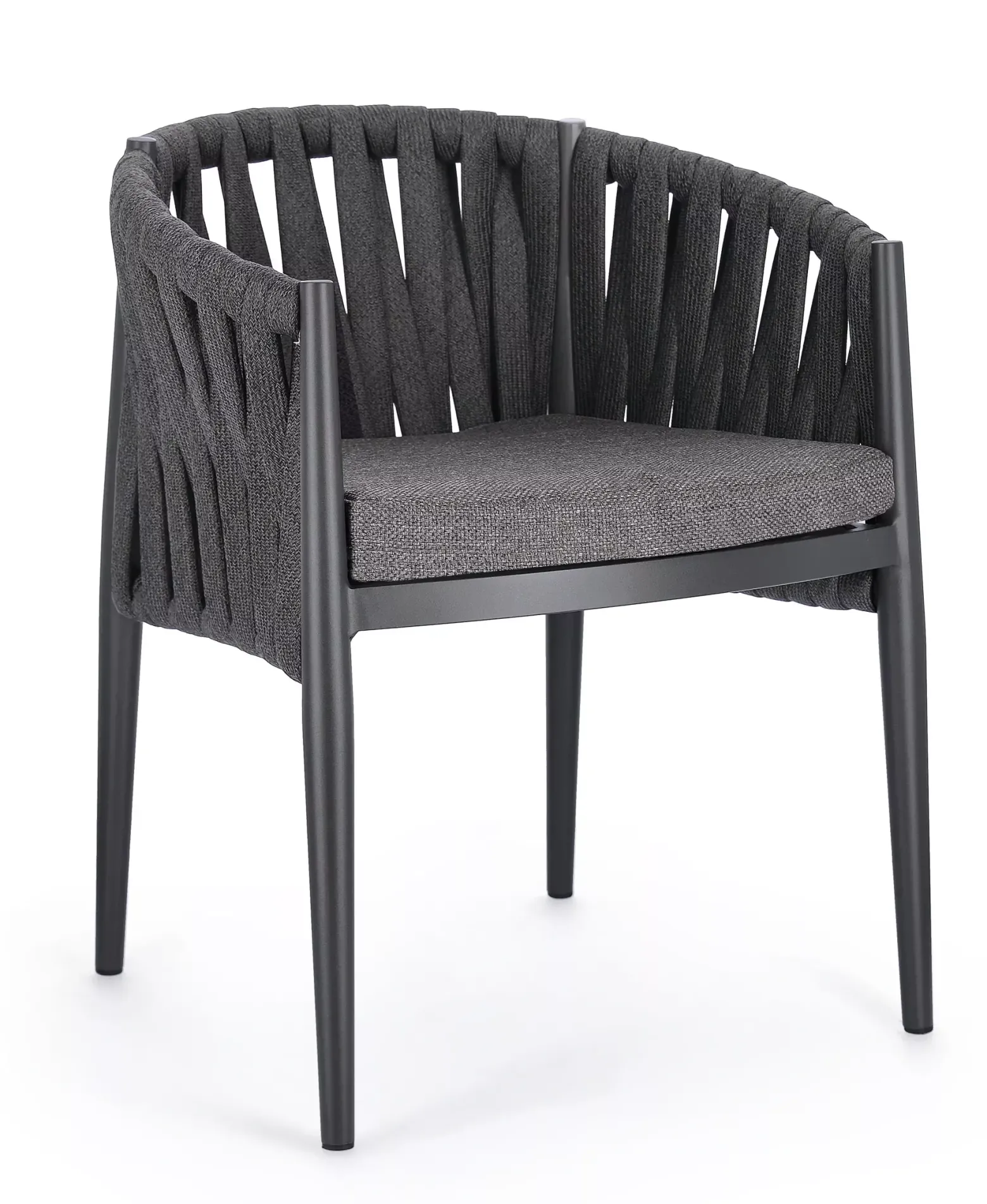 Bolzano Juno Krzesło ogrodowe 63x60 antracytowe aluminium
