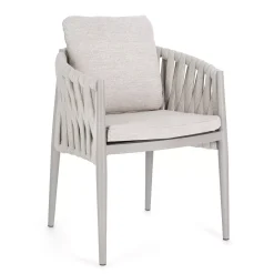 Bolzano Juno Krzesło ogrodowe 63x60 beżowe aluminium
