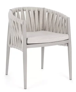 Bolzano Juno Krzesło ogrodowe 63x60 beżowe aluminium