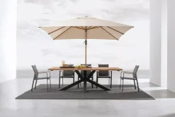 Bolzano Olympus Parasol ogrodowy 300x400 beżowy aluminium