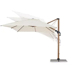 Bolzano Olympus Parasol ogrodowy 300x400 beżowy aluminium