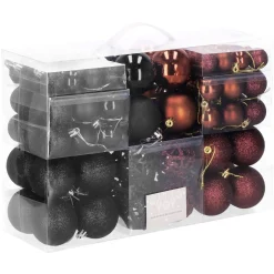 Bombki choinkowe 100 szt. ozdoby świąteczne zestaw 3/4/6 cm