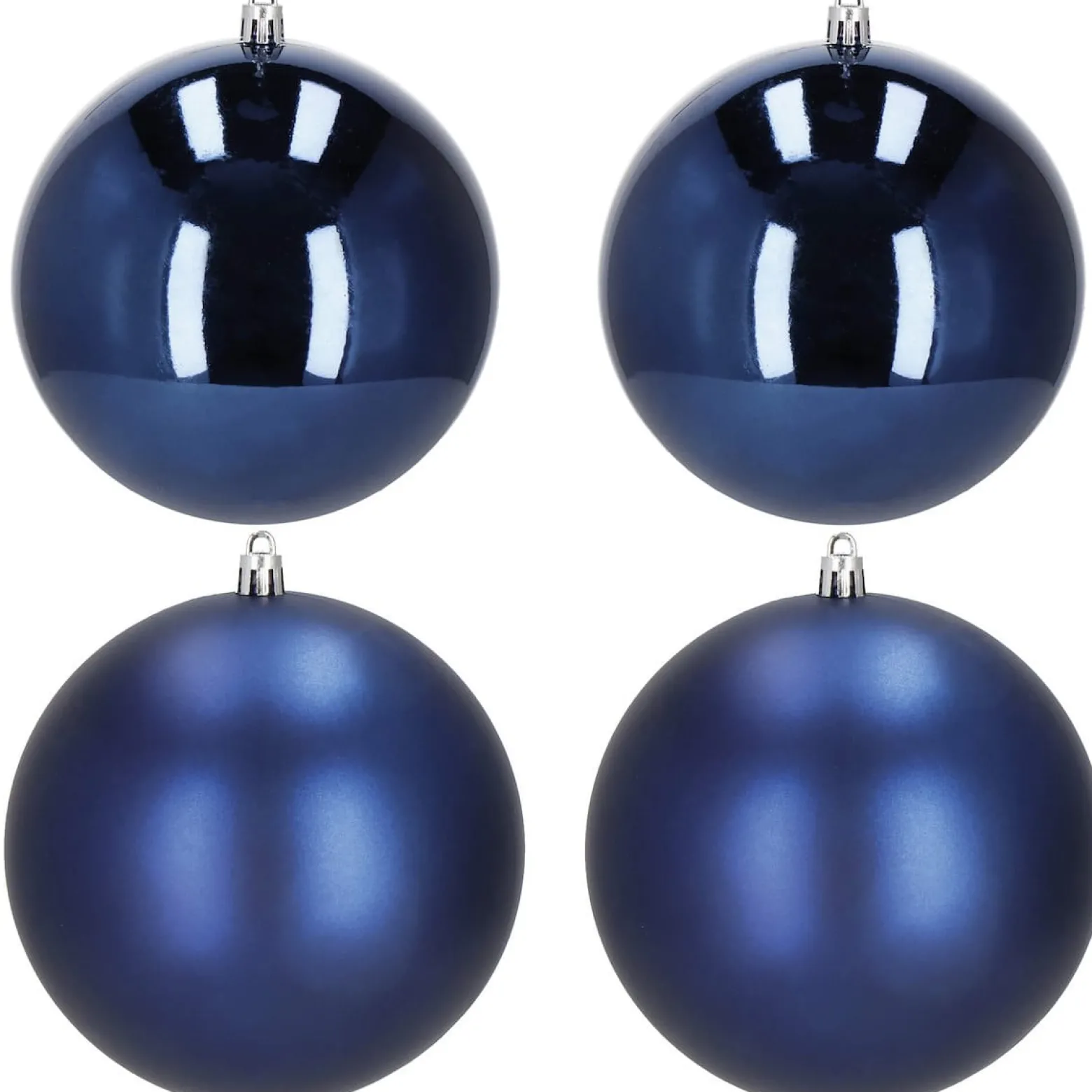 Bombki choinkowe 4 szt. zawieszki 12 cm granatowe