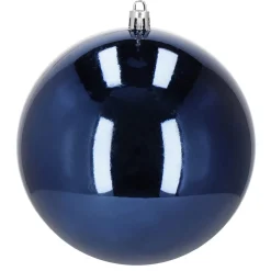 Bombki choinkowe 4 szt. zawieszki 12 cm granatowe