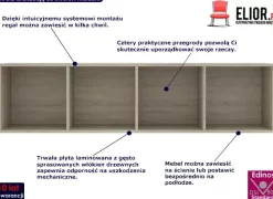 Brązowy modułowy regał ścienny - Avtica