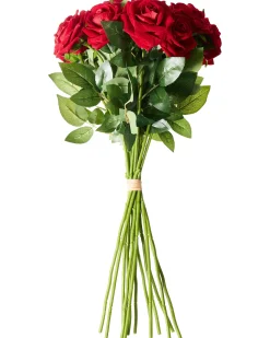 Bukiet sztucznych kwiatów róże 60 cm czerwony