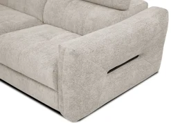 CALVERA Sofa narożna 5 osobowa lewa, ecru