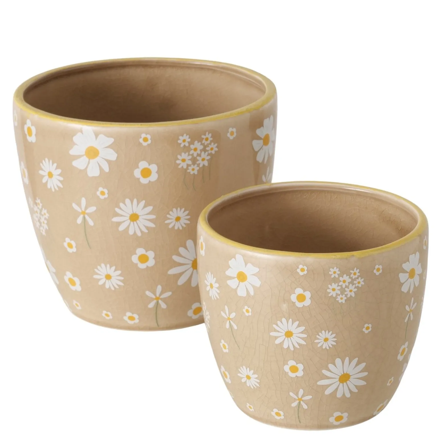 Ceramiczny Zestaw Donic Honey Beżowy z Stokrotkami