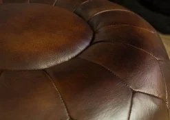 CHESTERFIELD Pufa #18 Skóra naturalna 60x38 cm