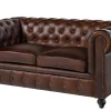 CHESTERFIELD Sofa #102 Skóra naturalna 162x82x76 cm