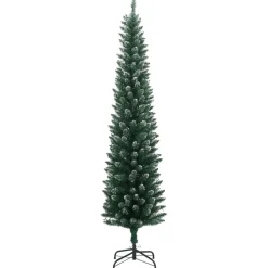 Choinka Sztuczna Ze Stojakiem Sztuczna Choinka Smukła Zielona LED 180 cm