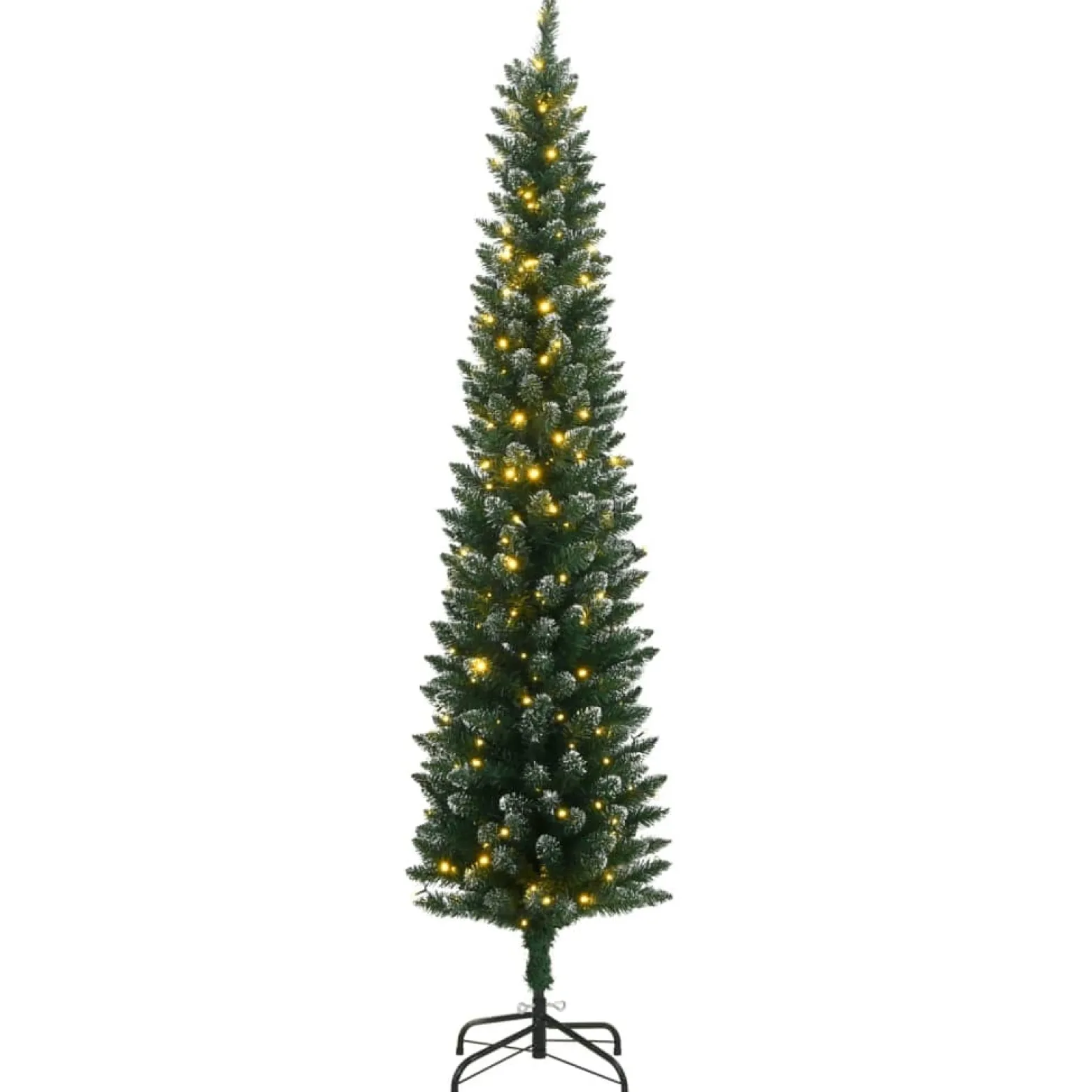 Choinka Sztuczna Ze Stojakiem Sztuczna Choinka Smukła Zielona LED 180 cm