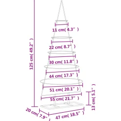 Choinka Metalowa Sztuczna Choinka Dekoracja Świąteczna 125 cm