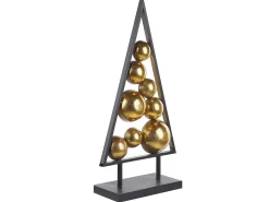 Choinka ozdoba metal bombki czarno-złota