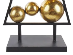 Choinka ozdoba metal bombki czarno-złota