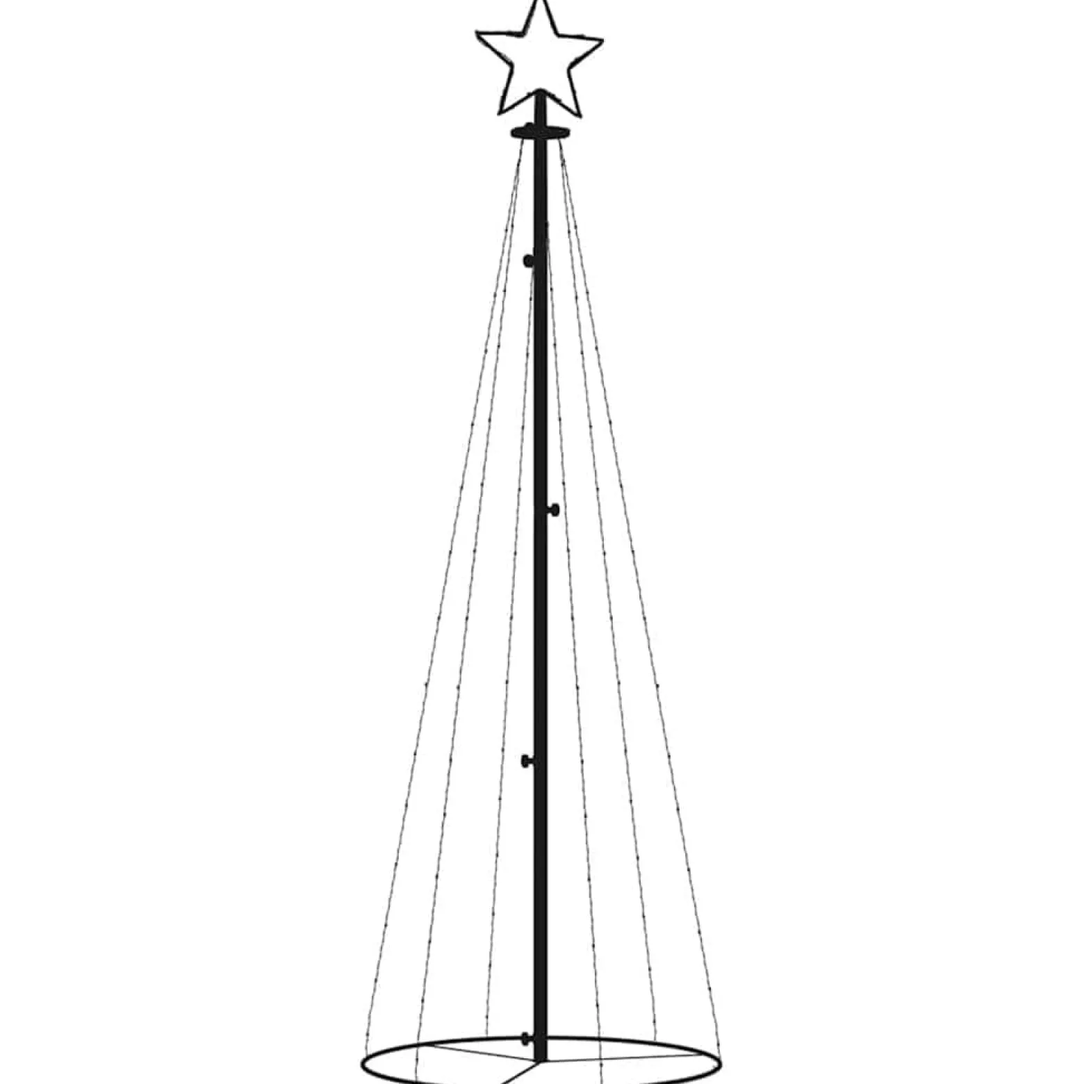 Choinka stożkowa Biały 180 x 70 cm vidaXL