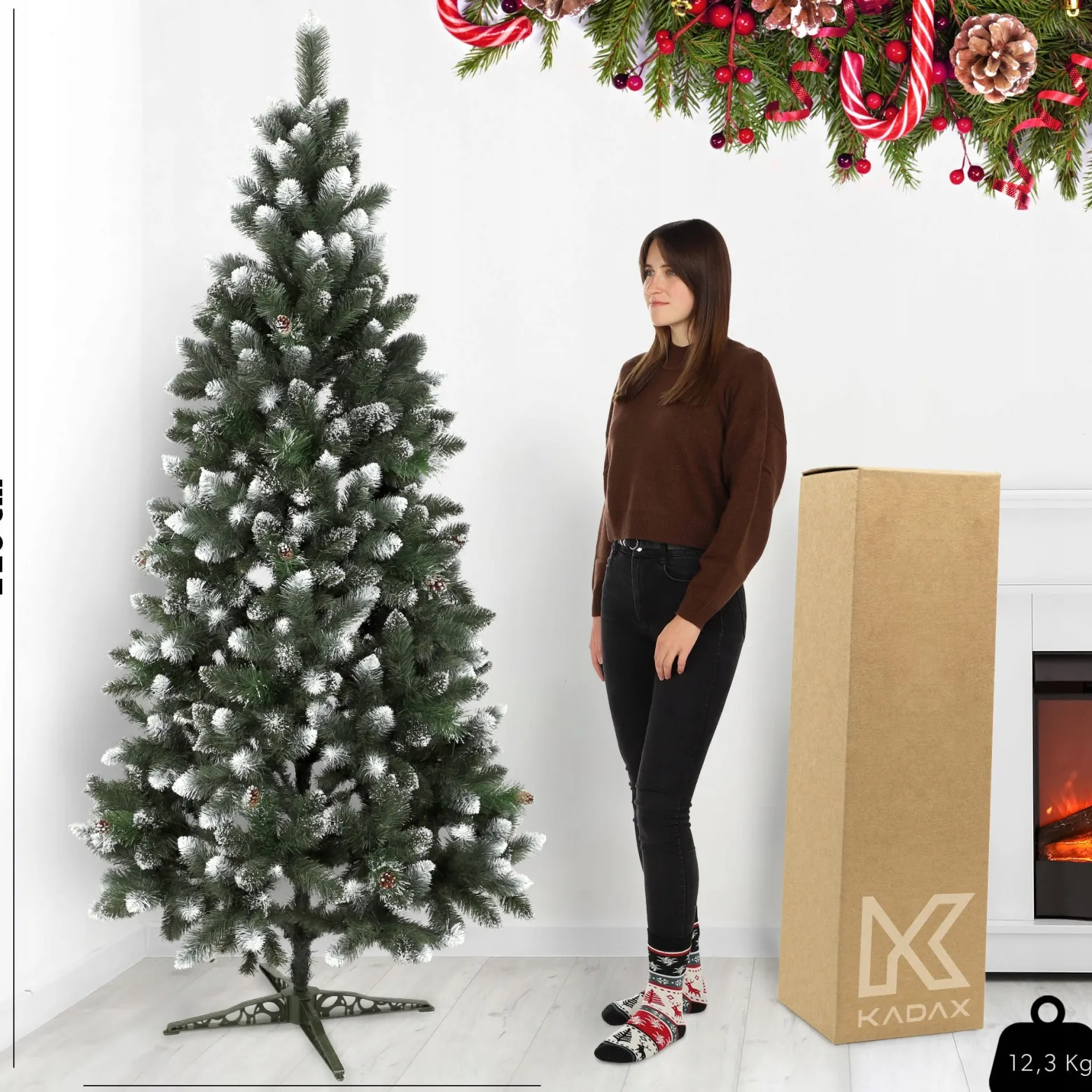 Choinka sztuczna Diamentowa 220 cm Premium Piękna