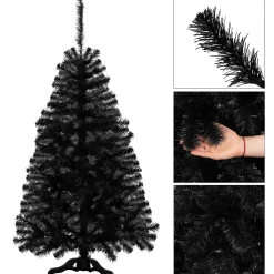 Choinka sztuczna, jodła 150 cm designerskie drzewko świąteczne czarne
