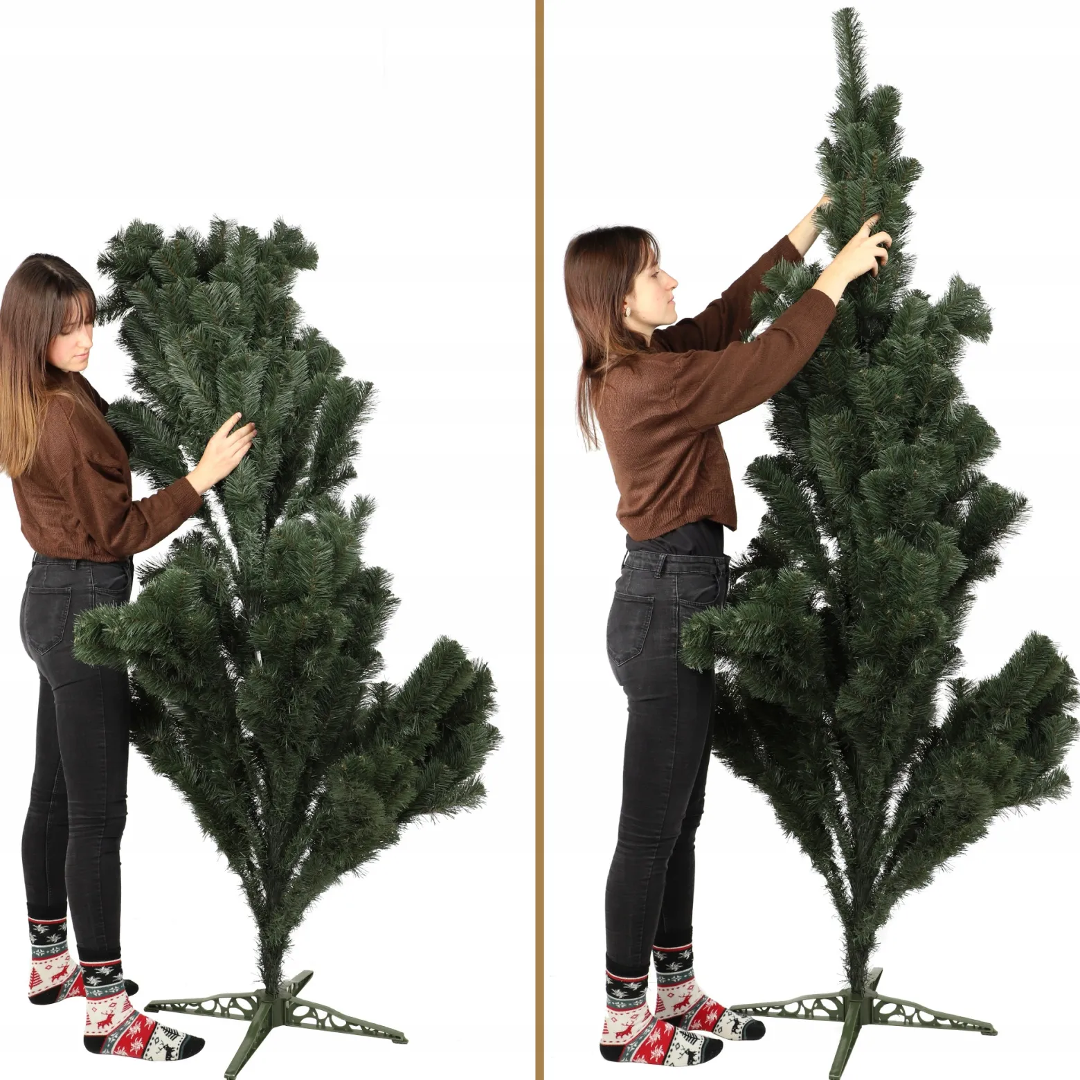 Choinka sztuczna Jodła 220 cm Gęsta Piękna Premium