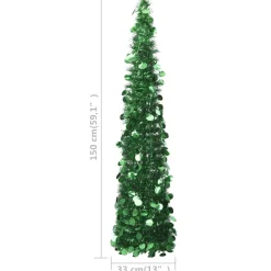 Choinka Sztuczna Składana Sztuczna Choinka Ze Stojakiem Zielona 150 cm