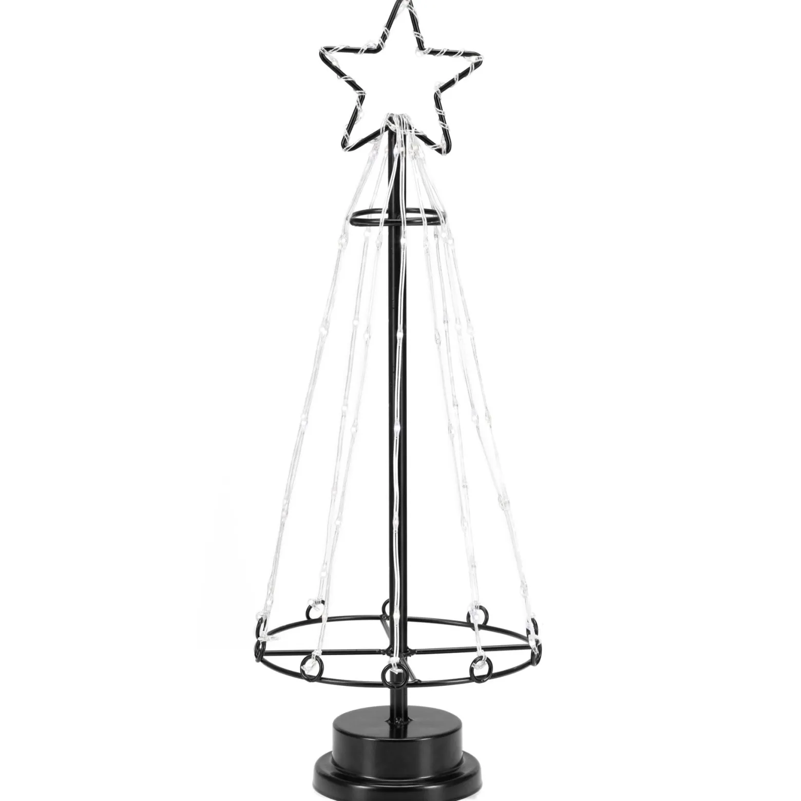 Choinka świecąca, metalowa 80 LED ozdoba świąteczna 45 cm multikolor