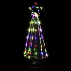 Choinka świecąca, metalowa 80 LED ozdoba świąteczna 45 cm multikolor