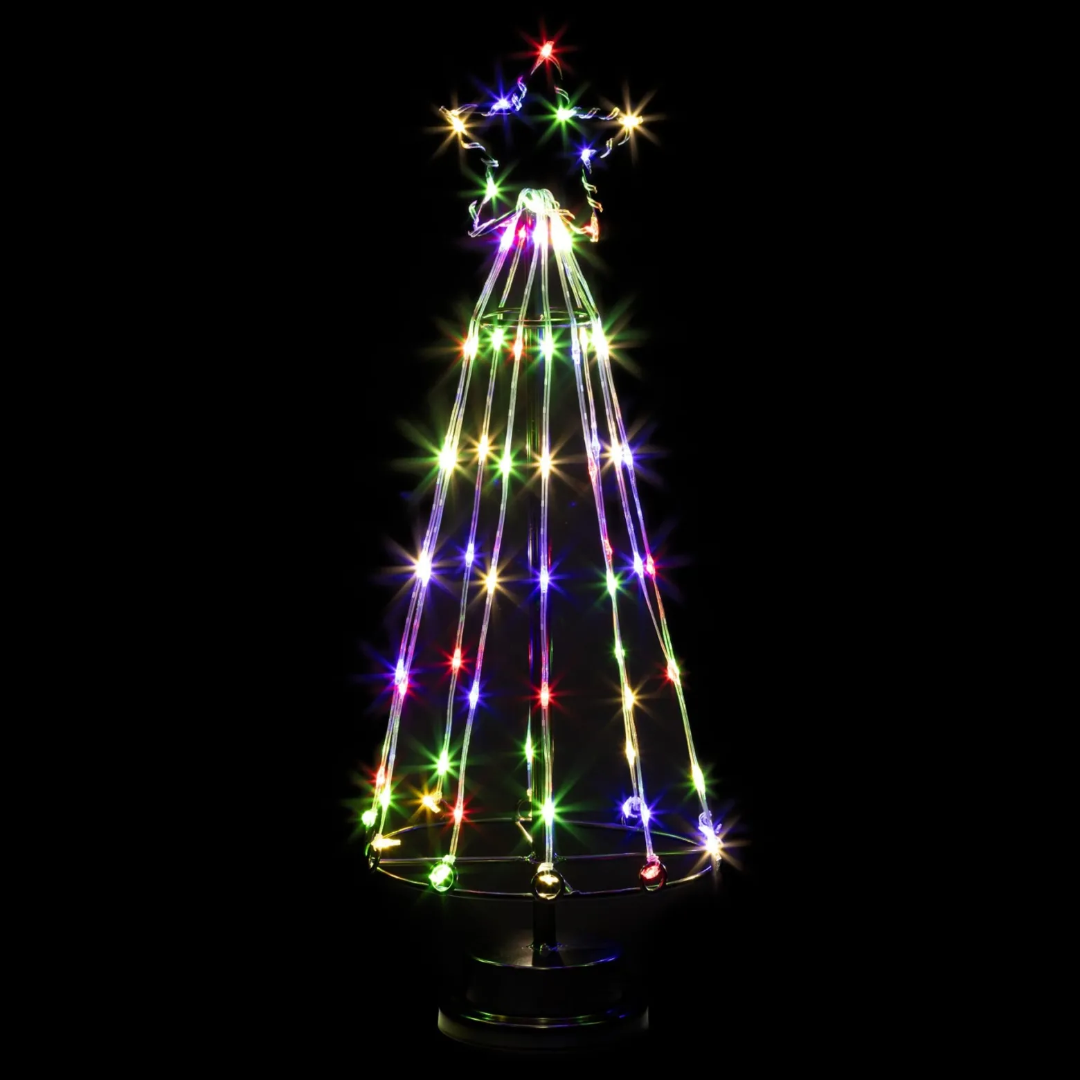 Choinka świecąca, metalowa 80 LED ozdoba świąteczna 45 cm multikolor