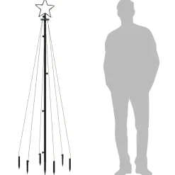 Choinka z kołkiem gruntowym Biały 180 x 70 cm vidaXL