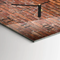 Cichy zegar 30x30 Cegła dekoracyjny na ścianę