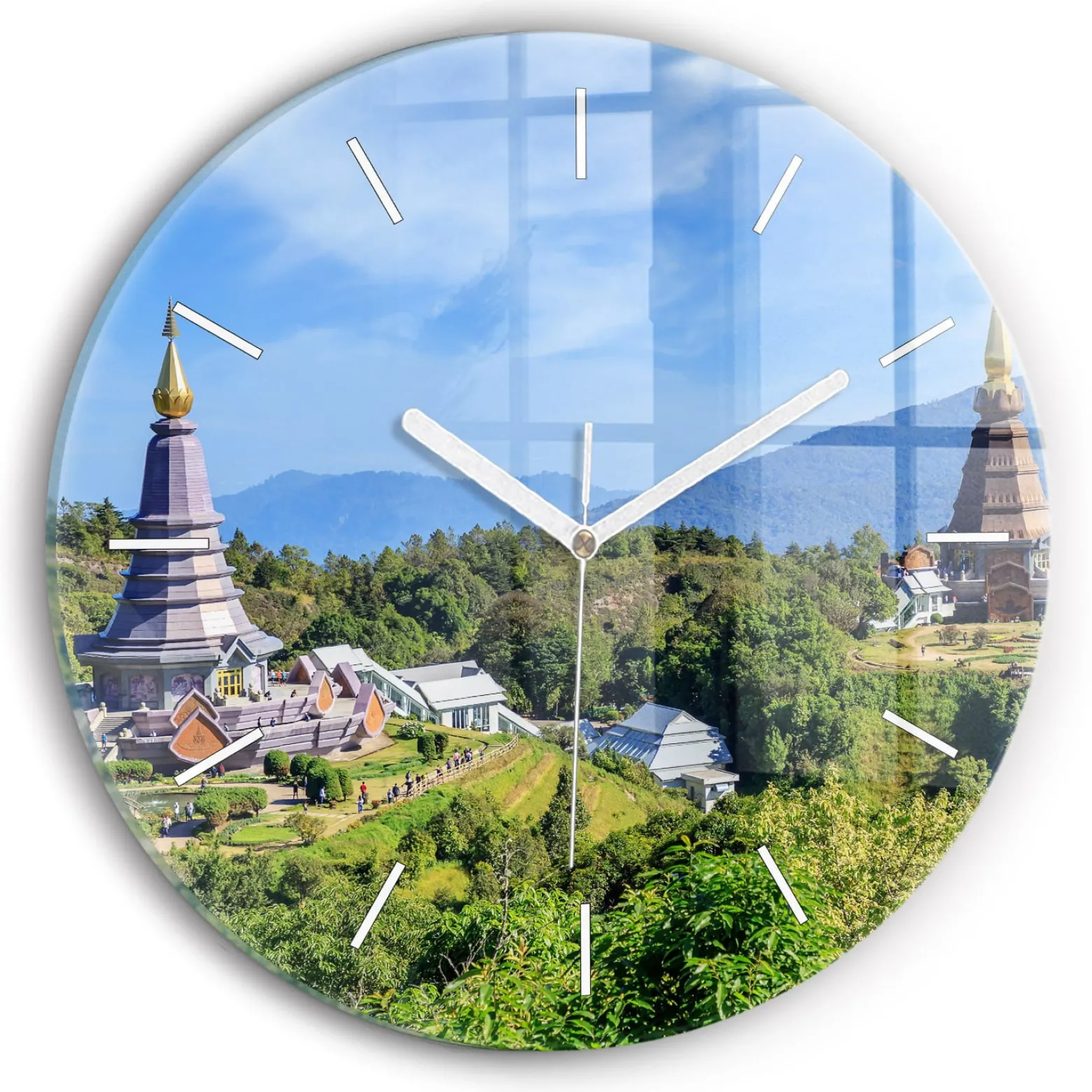 Cichy Zegar Dekoracyjny ścienny Park narodowy Chiang Mai