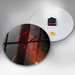 Cichy Zegar Dekoracyjny ścienny Papryczki chili fi30