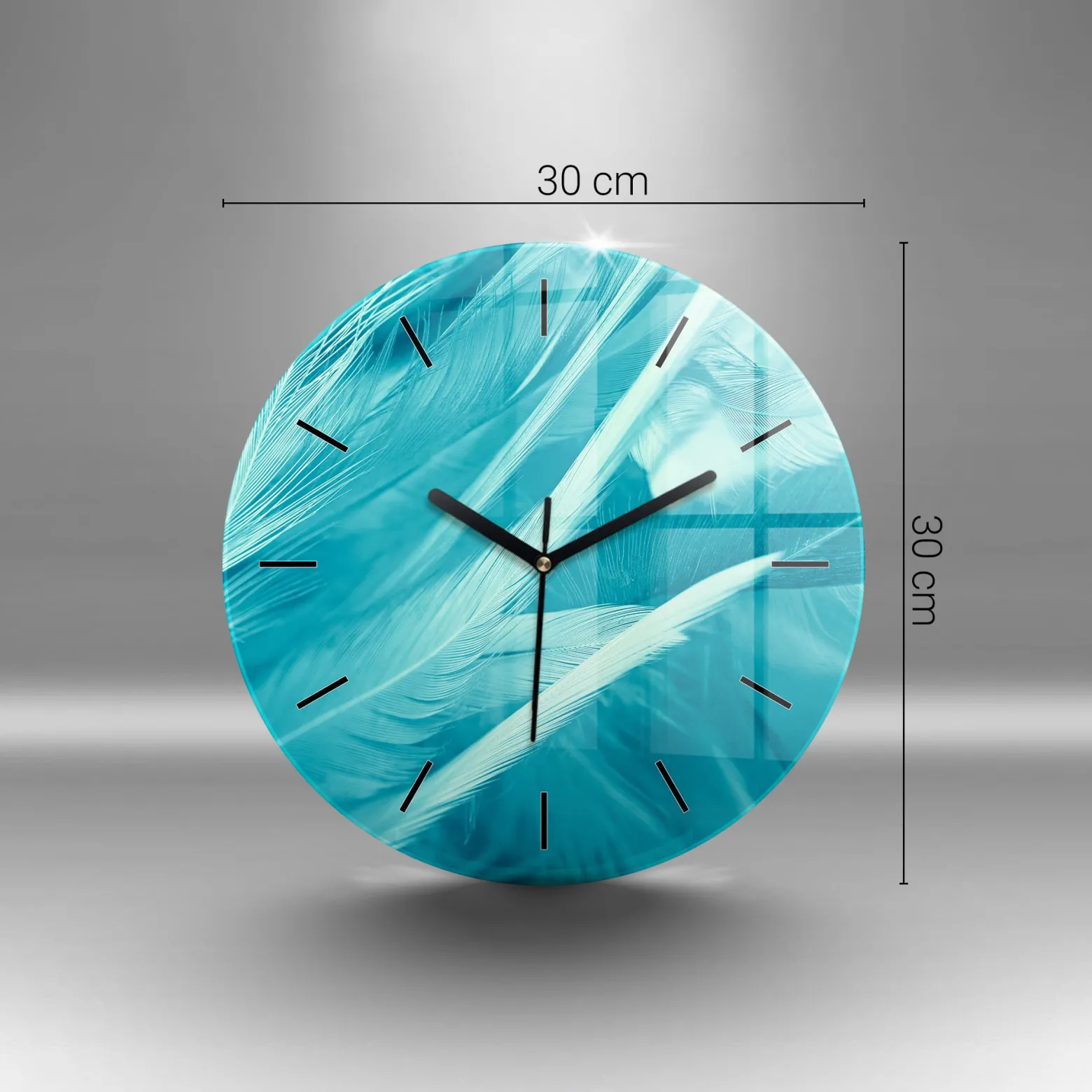 Cichy Zegar Dekoracyjny Góry Bieszczady fi30
