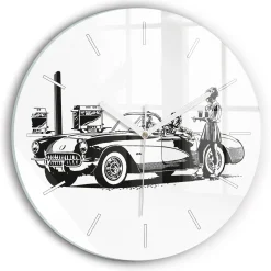Cichy Zegar Dekoracyjny Retro Ilustracja fi30
